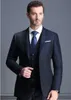 Lapel Groom Tuxedos 2 Button Men Suits Men's Business Casual Suit Dress Double Slit Slim Wedding Dress Suit (Jacket+Pants+Vest)
