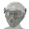 Tactisch Paintball Pilot Masker Airsoft TPU Full Face Cover met lens Outdoor Sport Jacht Cosplay Oogbeschermer2316869