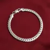 silver cuban link chain and bransoletka