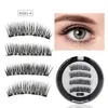 Cílios magnéticos com 4 Ímãs 3D cílios falsos ímã Lashes Aplicador Natural Cílios Extensão pinça curvex