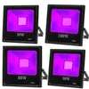 365NM UV LED Black SMD LEDLIGHT HÖG POWER Ultra Violet Flood Lights IP65-Waterproof (85V-265V AC) för Blacklight Party Supplies