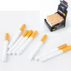 Kształt papierosów DHL Palenie Palenie Ceramiczne Papieros Hitter Ruro Yellow Filtr Color100PCS / Box 78mm 55mm Jeden Hitter Bat Rury palenia