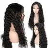 Gevşek Kıvırcık İnsan Saç Peruk Doğal Renk Hunshair Dantel Ön Peruk VirginHair 10-24 inç