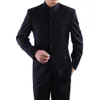 Mydbsh marca homens ternos tamanho grande mandarim chinês gola macho terno magro apto blazer casamento terno tuxedo 2 peças jaqueta pant t200324