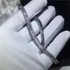 2018 Handmade silver color bracelet 5A cubic zirconia Sona White Gold Filled Engagement bracelets for women wedding accessaries