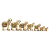 Mini Set Feng Shui Elegante Tronco di Elefante Statua Fortunato Ricchezza Figurine Artigianato Ornamenti Regalo per la Decorazione del Desktop di Home Office 20264z