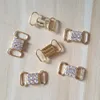 CJSIR 20pcs lot Rhinestone Crystal Bikini Connectors Buckle Metal Chain for Swimming Wear Bikini Decoration312E