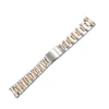 Carlywet 13 17 19 20mm 316L Aço inoxidável de dois tons Rose Gold Silver Watch Band Strap Oyster Bracelet para DateJust223N
