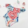 Vrouwen sexy een stuk badpak bloemen print badmode zomer backless strapless strandkleding monokin vrouwelijke badpakken zwemmen pak