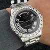 Iced out uhr top band diamanten uhr für männer wasserdichte kristall gold berühmte männliche uhr montre homme