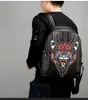 멋진 동물 소년 호랑이 머리 새로운 패션 남자 디자이너 배낭 도매 가죽 PU 배낭 학교 컴퓨터 가방