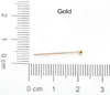 1000 Stück / Los Kugelkopfstifte Silber Gold Schmuckperlen DIY Zubehör für die Schmuckherstellung 50mm283D
