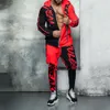 2 stycken herrkläder streetwear hip hop ropa hombrre set smal casual tracksuit män zipper jacker + penna byxor sport män sätter