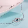 Mode Rose Gold Silver Color Evil Eye Crystal Zircon Chain Link Armband Bangles For Women Crystal Jewelry Gift21550426180650