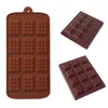 Siliconen mal 12 Zelfs chocoladevorm Fondantvormen DIY Candy Bar Mold Cake Decoratie Gereedschappen Keuken Bakken Accessoires