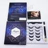 Makeup 3D False Eyelashes & Liquid Eyeliner & Tweezers Set Magic Eyeliner 5 Pairs Eyelash Reusable Waterproof No Glue Needed Make Up Tools