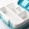 lancheira alimentos caixa recipiente de alimento sanduíche de cinco quatro grade de aleta de multi grade plástica portátil para a escola escritório