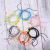 Kız 4 Parça Set Yeni El Yapımı Papatya Charm Örgü Halat Vsco Kız Dostluk Bilezik Boho Ayarlanabilir Renkli Lucky Zinciri Bilezikler Takı