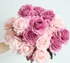 Yapay Çiçekler İpek Gül Çiçekler Gerçek Dokunmatik Gül Düğün Dekoratif Çiçek Gelin Buketi Parti Ev Dekor 6 Renkler YW3929