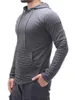 Fashion-Spring Mens Slim Fold Designer Hoodies Plus Size Pullover Sweatshirt Streak Långärmad Fast Färg Mens Kläder