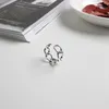 Authentieke 925 Sterling Zilveren Ringen Retro Holle Ketting Adujustable Ring voor Vrouwen Opening Dame Vintage Fijne Sieraden Groothandel YMR231