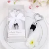50PCS Wedding Favors Simply Elegant Chrome Heart Bottle Stopper in White Gift Box Bridal Shower Party Present