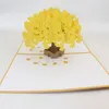 El Yapımı 3D Ağaç Tebrik Kartları Davetiyesi Teşekkürler Doğum Günü İçin Kartpostal Kartvaç