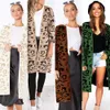 Design sweater long style - new 2019 hot style sweater spot four color leopard print cardigan loose long style sweater new