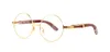 Luxary-Round lunettes de corne de buffle France marque lunettes plein cadre hommes femmes luxe lunettes de soleil en bois de bambou lunettes lunettes avec boîte