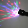 2 in 1 Colorful 3W LED RGB Stage Light Torcia Torcia a doppio uso Disco Party Club Vacanze Natale Proiettore laser Lampada Torcia