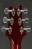 Custom Dark Red Quilt Maple Top Guitare électrique Signature 24 frettes Matériel chromé Guitares fabriquées en Chine