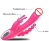 Vibromasseur lapin gode point G pour femmes vibrateurs anaux rechargeables 3-en-1 stimulateur de Clitoris masseur vaginal Masturbation féminine jouets sexuels