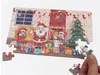 60 개 / 설정 크리스마스 나무 퍼즐 어린이 장난감 산타 클로스 직소 크리스마스 어린이 조기 교육 DIY 퍼즐 어린이 크리스마스 아기 선물 DA253