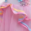 Vendita al dettaglio abiti per bambina unicorno soffice fiore ricamato lungo abito da principessa abiti da ballo formali per bambini costume da festa cosplay 9475467
