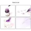 Glass Dip pen Pen Funga inchiostro Crystal Ink Inside Flower per scrivere Art Decor Regalo