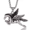 Stainless Steel Pegasus Pendant Punk Necklace Male Tide Retro Zodiac Horse Tag