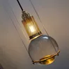 Pós-moderno cristal pingente luzes led hanglamp bola pendurado lâmpada para sala de estar cozinha casa luminárias decoração llfa239t