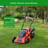 ESEN 1400W 1600W 10M Corded Electric Lawn Mower 9 Gallon Grass Trumpler Weding Machine