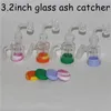 Sigara Cam Geri Kazandırıcı El Yapımı 3.2 inç Kül Alıcı 14mm 18mm Kalın Pyrex Kabarcık Ashcatcher 45 90 Derece Ashcatchers