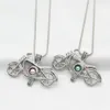 10pcs argento moto gabbia di perle moto diffusore gabbia medaglioni pendente fragranza olio essenziale collana gioielli charms