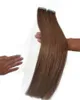 Top Quality 80pcs 200g Human Hair Extensions Tape in Light Brown Color 8# Hair Extensions Skin weft Real Hair