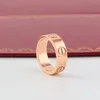 Jóias de moda de titânio jóias femininas anéis de casamento masculinos de diamante anéis de noivado de ouro rosa 6mm5806591