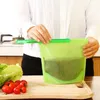 Atacado 1500 ML Silicone Reutilizável Alimentos Frescos Sacos Wraps Frigorífico Recipientes De Armazenamento De Alimentos Saco De Refrigerador Cozinha Colorido Ziplock Sacos