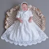 Lace Christening White Gowns New Infant Toddler Antique Vintage Baptism Dresses with Bonnet First Communication Dress