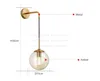 Nordic Post Moderne LED Wandlamp Creative Glass Ball Mirror Nark Wandlampen Vintage Licht voor Woonkamer Heme Decor Myy