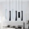 Lampada a sospensione a led Luci dimmerabili Cucina Isola Sala da pranzo Negozio Bancone bar Decorazione Cilindro Tubo Lampade a sospensione