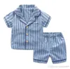 Children039s Pajamas Set 2019 New Boys Short Sleeve Pajamas Pants Children039s Wear Baby Baby Cotton Home Service Summer9181229