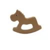 Cheval en bois anneaux de dentition Nature bébé jouet de dentition organique écologique bois support de dentition soins infirmiers bébé dentition bricolage accessoires 256A1462272