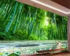 beibehang behang 3d behang custom bamboo bos nog steeds bloem kleine weg groene achtergrond verse tv papel de parede behang