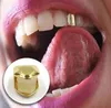 Braces Enstaka Metall Tand Grillz Guld Silver Färg Dental Grillz Topp Bottom Hiphop Tänder Kepsar Kropp Smycken För Kvinnor Mäns Mode Vampyr